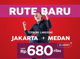 AirAsia buka penerbangan 3 kali sehari Medan Kualanamu – Jakarta