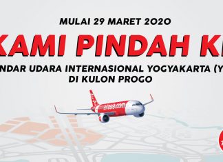Penerbangan AirAsia di Yogyakarta pindah ke Yogyakarta International Airport, Kulon Progo