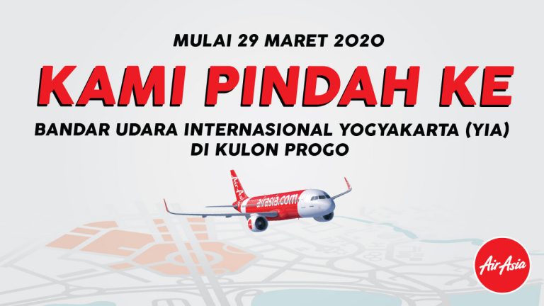 Penerbangan AirAsia di Yogyakarta pindah ke Yogyakarta International Airport, Kulon Progo