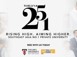 Taylor’s University Jadi Kampus Swasta Terbaik di Asia Tenggara Taylor's University